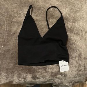 Free people intimately black crop/brami XS/s